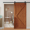 Image of 2.44M Antique Classic Style Single Sliding Barn Door Hardware Track Roller Kit