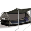 Image of Mountview Camping Swags Canvas Free Standing Swag Dome Tents Kings Double Khaki