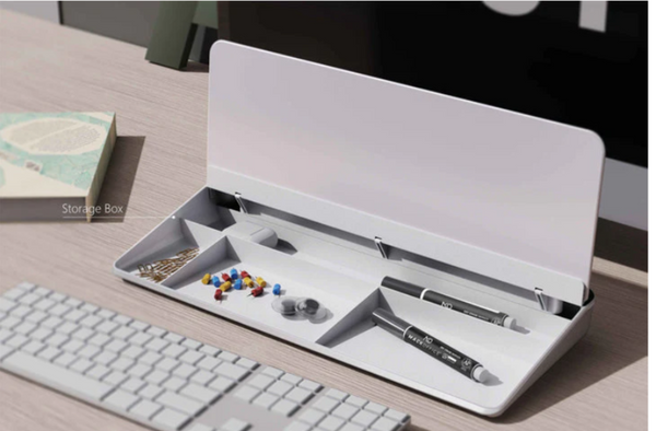 Glass Desktop Organiser with a free marker