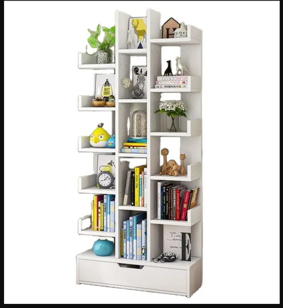 Modern Creative 6-Layer Bookshelf with Storage Bookcase