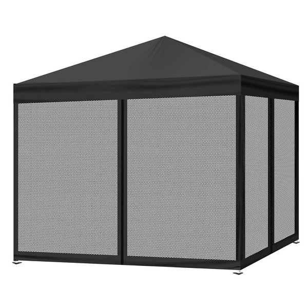 Mountview Pop Up Camping Canopy Tent Gazebo Mesh Side Wall Screen House Black
