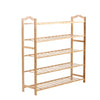Image of Levede Bamboo Shoe Rack Storage Wooden Organizer Shelf Stand 5 Tiers Layers 80cm
