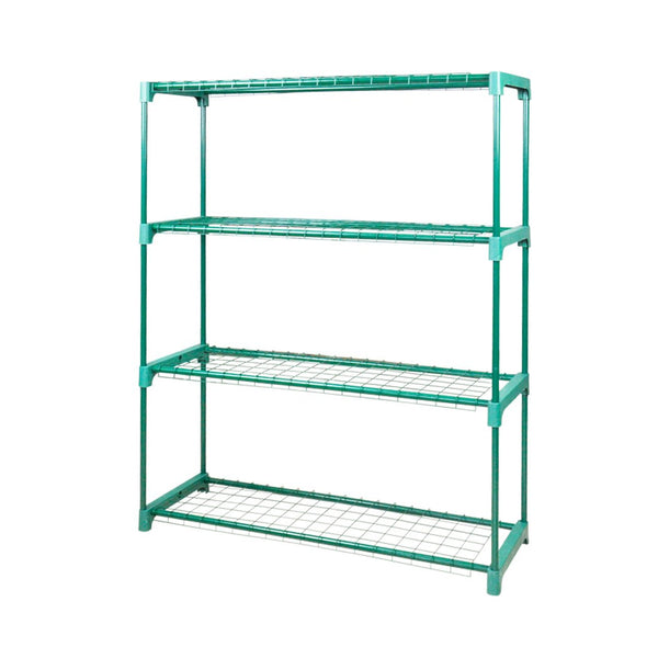 2x 4 Tier Garden Greenhouse Steel Plant Storage Shelving Frame Stand Shelf Rack
