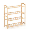 Image of Levede Bamboo Shoe Rack Storage Wooden Organizer Shelf Stand 4 Tiers Layers 70cm