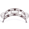 Image of Levede Plant Stand Garden Decor Flower Pot Rack Wrought Iron Arch Shelf Bronze