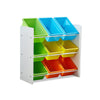 Image of Levede 9 Bin Kids Bookcase Wooden Shelf Bookshelf Toy Organiser Storage Bin Rack