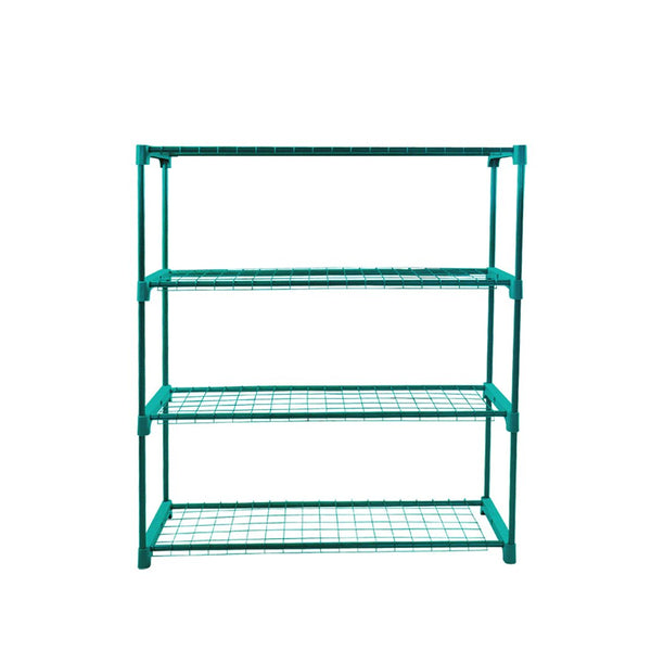 2x 4 Tier Garden Greenhouse Steel Plant Storage Shelving Frame Stand Shelf Rack