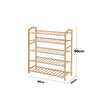 Image of Levede Bamboo Shoe Rack Storage Wooden Organizer Shelf Stand 5 Tiers Layers 80cm