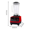 Image of Red Commercial Blender Food Processor Blender Mixer Juicer Smoothies