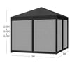 Image of Mountview Pop Up Camping Canopy Tent Gazebo Mesh Side Wall Screen House Black