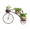Image of Levede Bicycle Shape Metal Plant Stand 3 Pots Flower Planter Corner Shelf Bronze