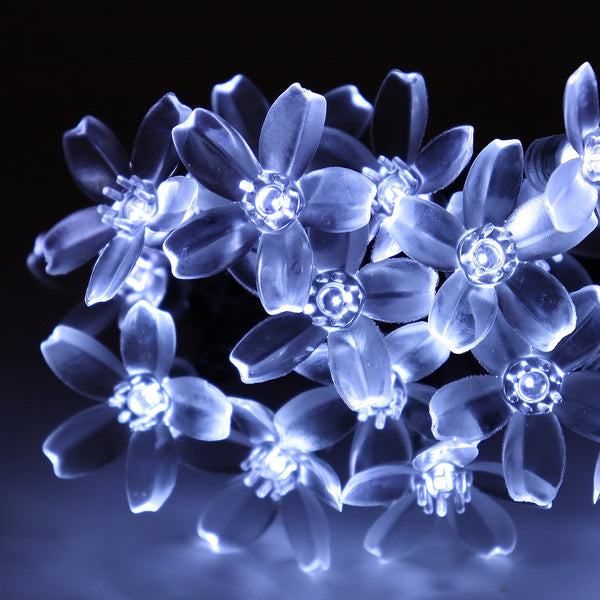 30 LED Solar Powered Fairy String Flower Lights In/Outdoor Garden Birthday Party