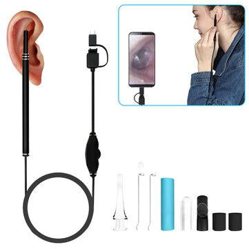 HD Ear Spoon Endoscopic Set Earwax Clean Otoscope Camera 1.3mp CAM