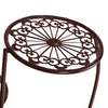 Image of Wrought Outdoor Indoor Flower Pots Plant Stand Garden Metal Corner Shelf Bronze