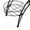 Image of Levede Plant Stand Garden Decor Flower Pot Rack Wrought Iron Arch Shelf Black