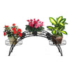 Image of Levede Plant Stand Garden Decor Flower Pot Rack Wrought Iron Arch Shelf Black