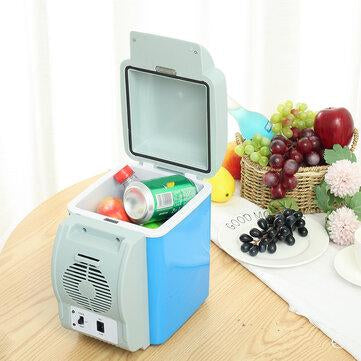 12V 7.5L Portable Vehicle Refrigerator Dual-use Heating & Cooling Freezer For Outdoor Camping Travelling
