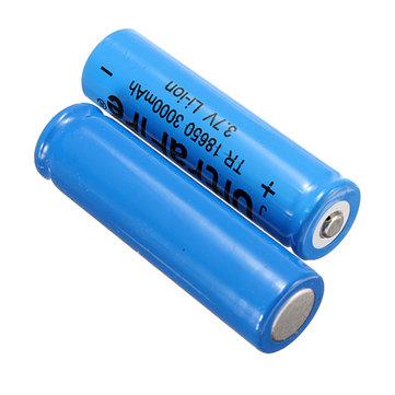 2Pcs Elfeland 18650 3000mAh 3.7V Rechargeable Li-ion Battery