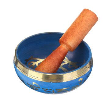 9.5cm Buddhism Tibetan Meditation Yoga Singing Bowl Mallet Nepal Chakra Healing