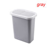 Image of Cabinet Door Hanging Trash Can with Lid Garbage Waste Bin Waste Storage Wastebucket for Office Home Bathroom Kitchen