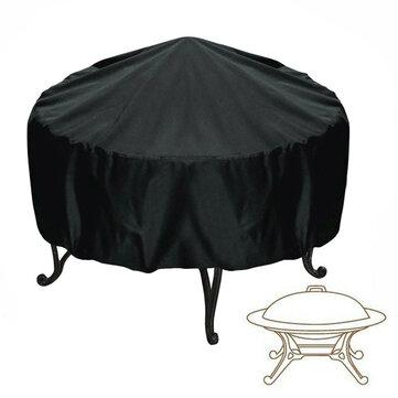 112cm BBQ Grill Dust Protection Cover Camping Barbecue Round Cover  Waterproof UV Protector Covers