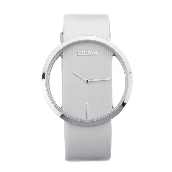 DOM Women Luxury Leather Strap Waterproof Quartz Watch