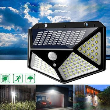 ARILUX 100 LED Solar Powered PIR Motion Sensor Wall Light Outdoor Garden Lamp 3 Modes