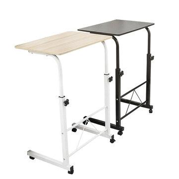 Artiss Wooden Adjustable Height Mobile Computer Desk Student Dorm Multifunctional Folding Table Bedside Desk Laptop Desk Table