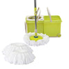Image of 4 Style 360 Spinning Mop Stainless Steel Bucket 2 Free Spin Mop Heads/pads Wheel