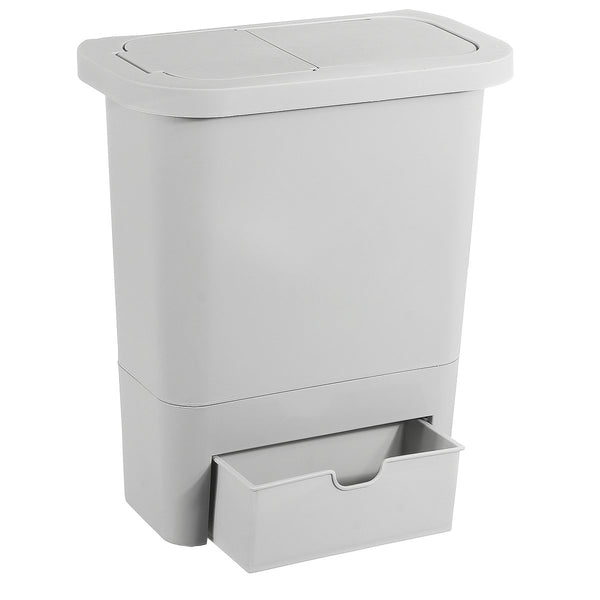 Wall-mounted Sliding Lid Trash Can Kitchen Door Hanging Garbage Storage Bucket Stovetop Waste Bin for Office Home Bathroom Kitchen