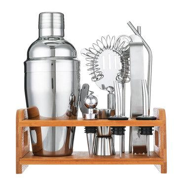 Cocktail  Shaker Bartender Bar Set Stainless Steel Beverage Mixer Bar Bartender Kit Bar Tool