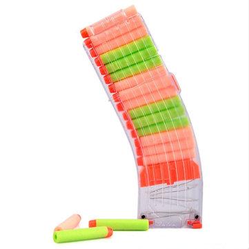 WORKER 15Darts Plastic Reroad Clip Magazine Part For Nerf Modify Stryfe Elite Retaliator Toy Transparent