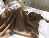 Image of Fringed Knitting Blanket Wool Blanket