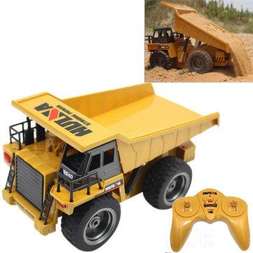HuiNa Toys 540 1/18 2.4G 6CH Electric Rc Car Dump Truck Alloy Engineering Vehicle