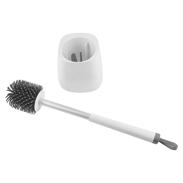 Toilet Brush Holder Set Silicone Bathroom Washroom Cleaning Tool New