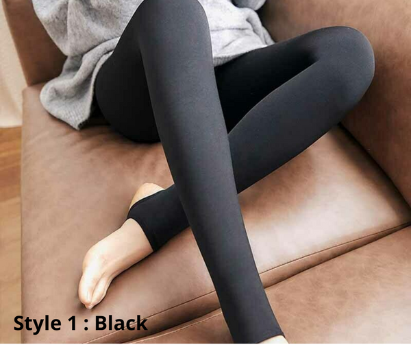 Women Fleece lined leggings warm stretchy pants