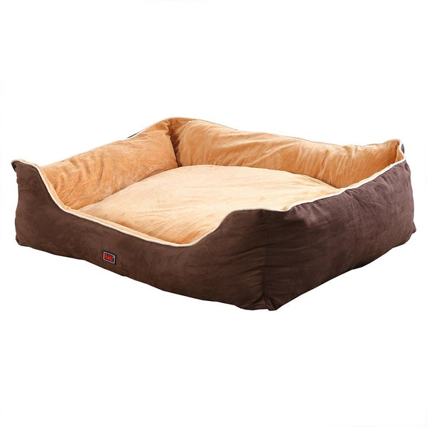 PaWz Deluxe Soft Pet Bed Mattress with Removable Cover Size XXX Large in Brown Colour