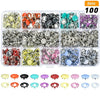 Image of 100/200 Sets DIY Press Studs Tools Kit Assorted Colors Snap Metal Sewing Buttons