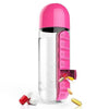 Image of 600ml Sport Water Bottle Built-in Daily 7 Daily Pill Box Vitamin Organizer AU