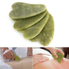 Image of Natural Guasha Facial Jade Face Body Care Gua Sha Board Massager Tool Set