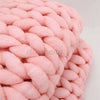 Image of Soft Warm Hand Chunky Knit Blanket Thick Yarn Wool Bulky Bed Spread Throw AU