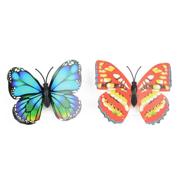 10 Pc Wall Stickers Butterfly LED Lights Wall Stickers 3D House Decoration Hot y