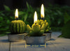 Image of Scented Candles Cactus Tealight Smokeless Handmade Cute Mini Plants Gift Set