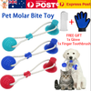 Image of Pet Molar Bite Toy Multifunction Floor Suction Cup Dog Balls Interactive Puppy A