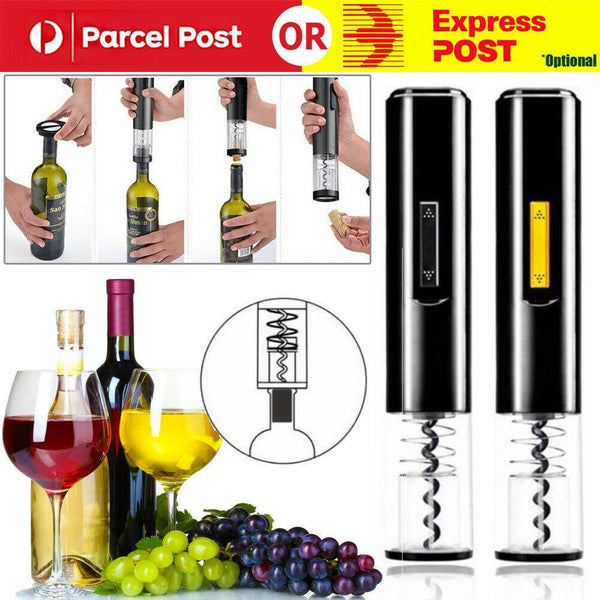 Automatic Wine Bottle Opener Corkscrew Cork Cordless Set Foil Cutter LED Button