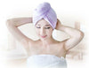 Image of Quick Dry Microfibre Hair Drying Turban Bath Towel Head Wrap Hat Quick Dry