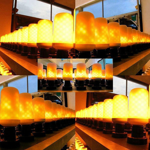 1-10PCS LED Flicker Flame Effect Simulated Fire Light Corn Bulb E27 12W Lamp AU