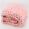 Image of Soft Warm Hand Chunky Knit Blanket Thick Yarn Wool Bulky Bed Spread Throw AU