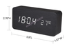 Image of 4 color Wood Sound Control Clock Digital LED Temperature Alarm Modern Home Decor
