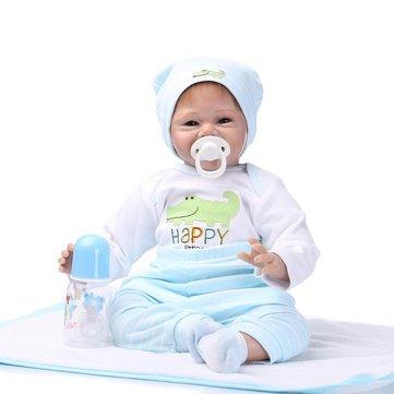 22'' Lifelike Baby Boy Girl Silicone Handmade Vinyl Reborn Newborn Dolls Clothes